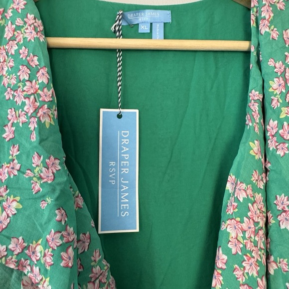Draper James‎ RSVP green floral XL sundress summer wedding guest flutter NEW - Picture 2 of 6